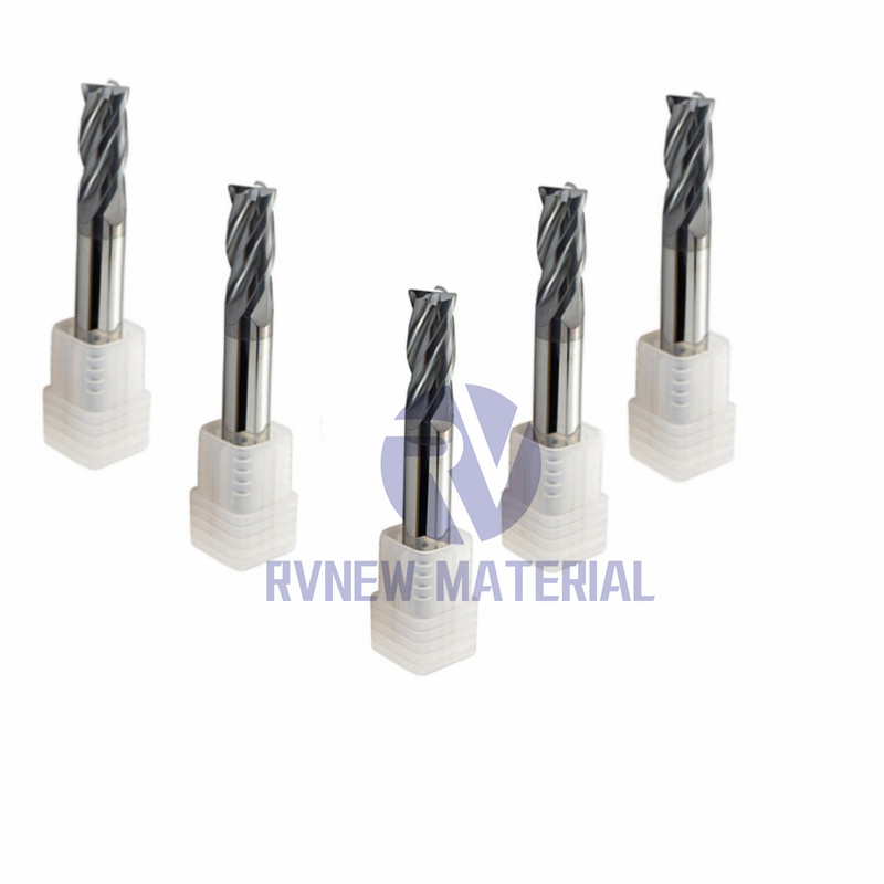4 Flutes Solid Tungsten Carbide End Mills for Metal Cutting