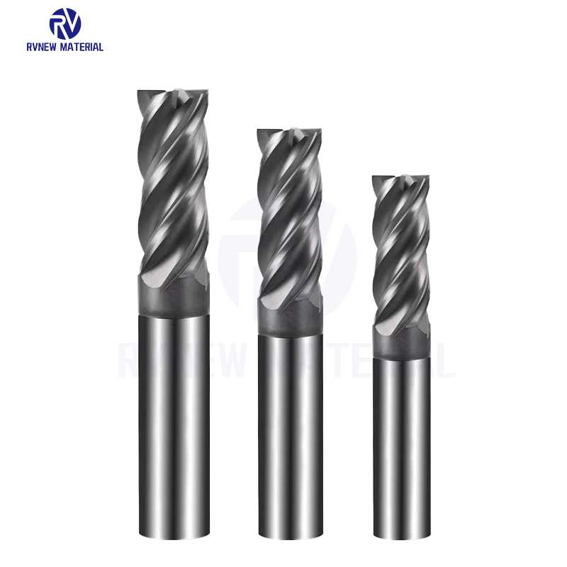4Flutes Tungsten Cemented Carbide Cutting Tool For Processing Steel