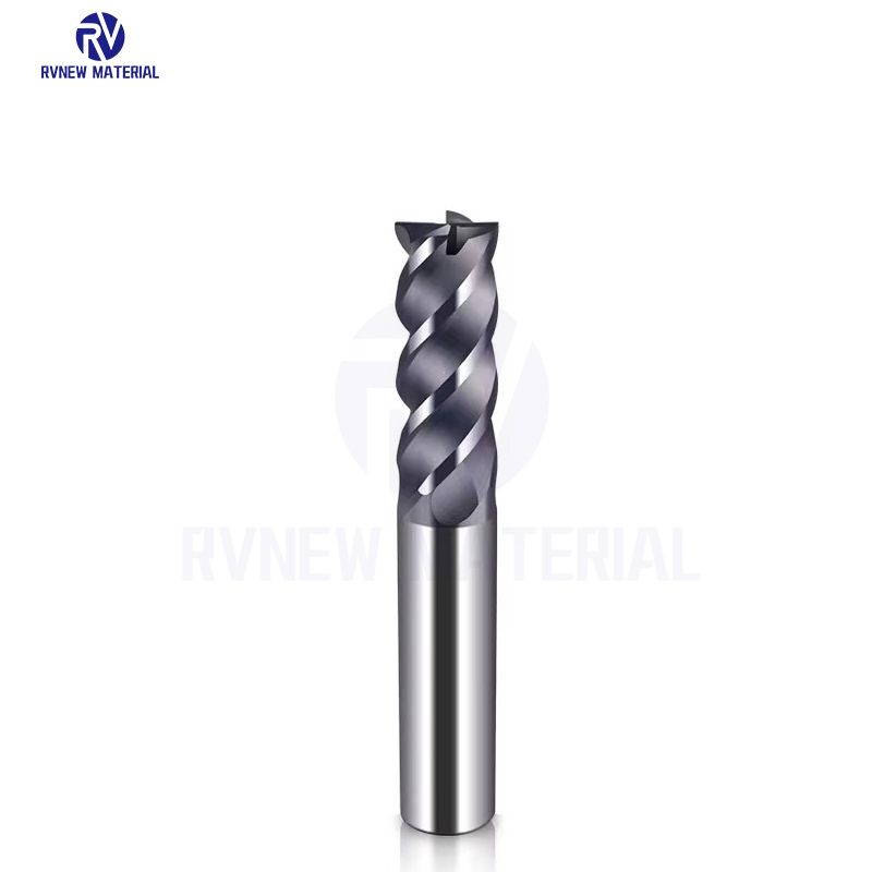 Cemented Tungsten Carbide 4 Flute End Mill For Steel