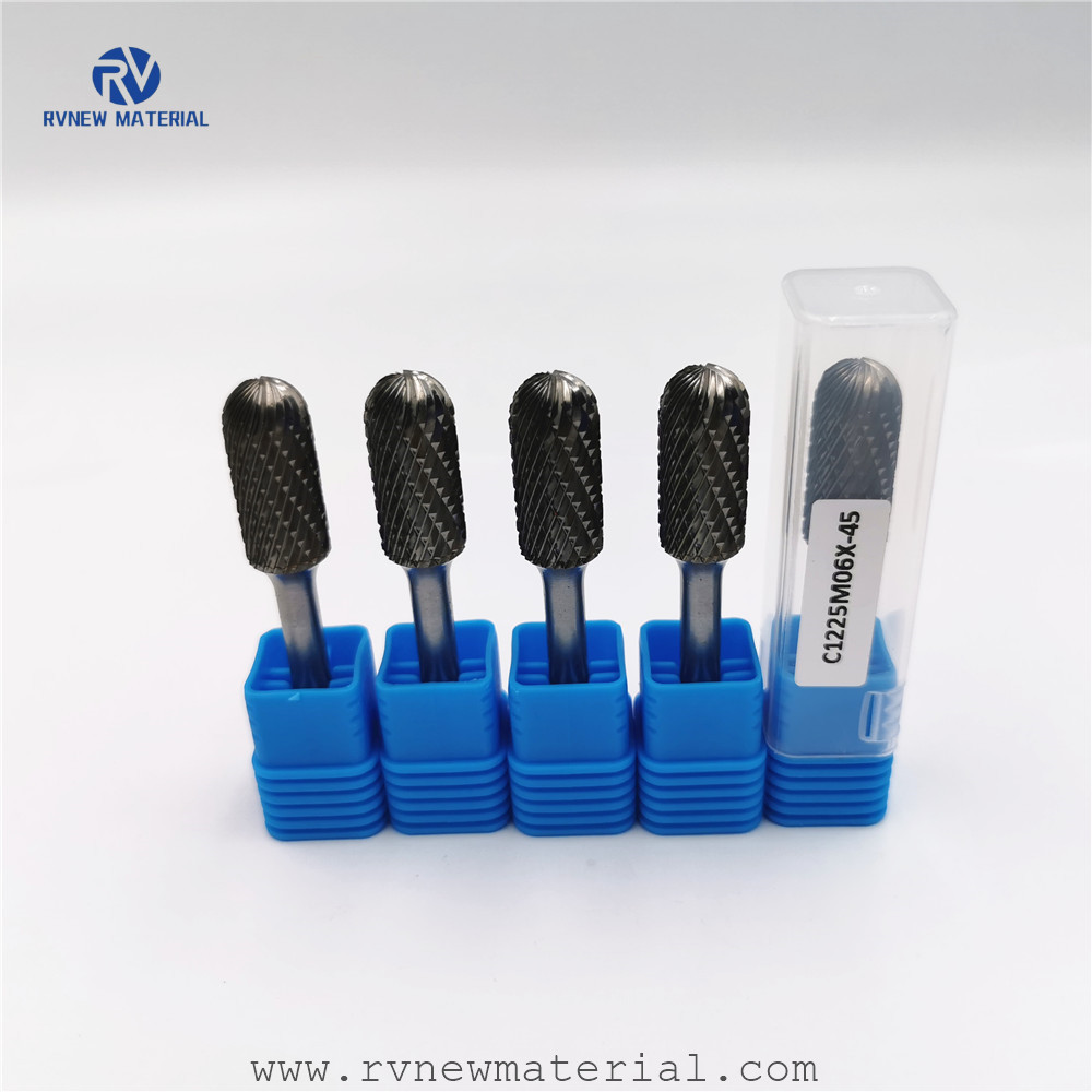 SC Cylinder Shape Radius End Premium Tungsten Carbide Burr C1225M06