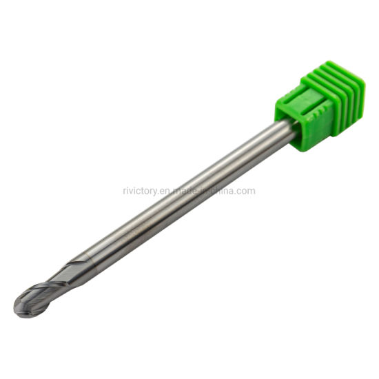 High Performance Solid Carbide Long Neck Ball Nose End Mills For Aluminium Cutting