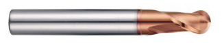 2 Flute Ballnose with Long Shank Length End Mills For High Hardness