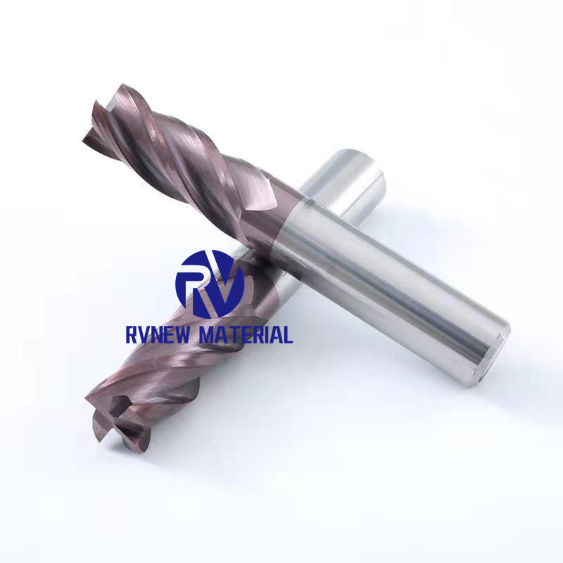 4 Flute Solid Carbide Milling Cutter Flat End Mill For General Purposes