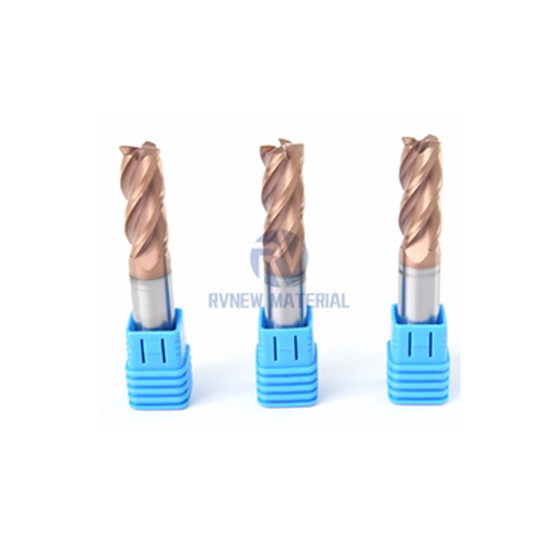4-Flute Corner Radius Solid Carbide End Mills with Straight Shank 
