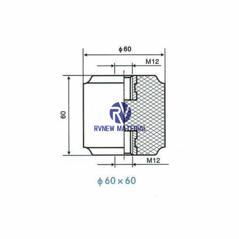 60×60 Low Voltage Insulator Epoxy Resin Insulator With Rod 