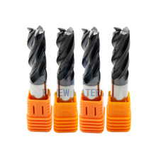 4-Flute Flattened Solid Carbide End Mills With Straight Shank For Super High Hardness